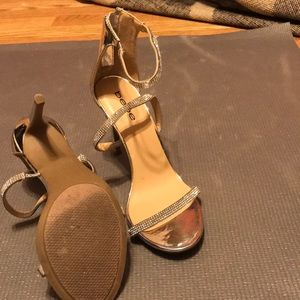 Sliver BEBE heels